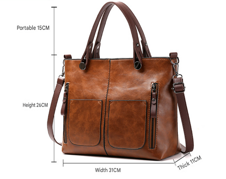 Leticia - Tote Vintage Bolsillos Laterales